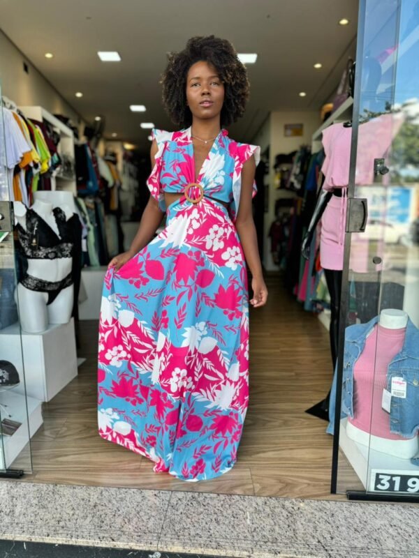 Vestido Longo Floral - Imagem 2