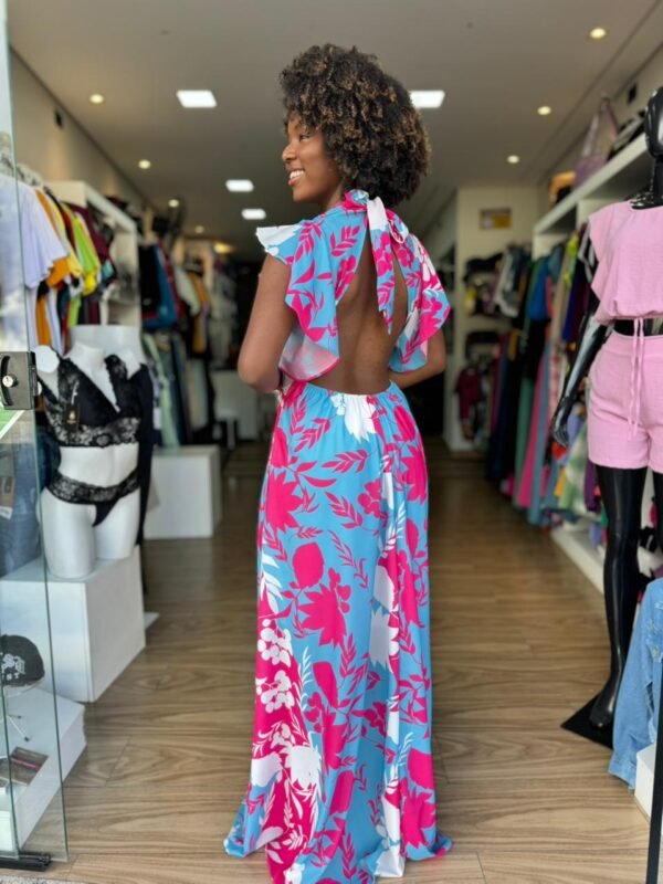 Vestido Longo Floral - Imagem 3